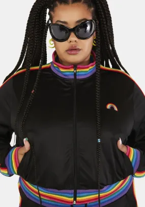 Plus Get Funky Striped Track Jacket