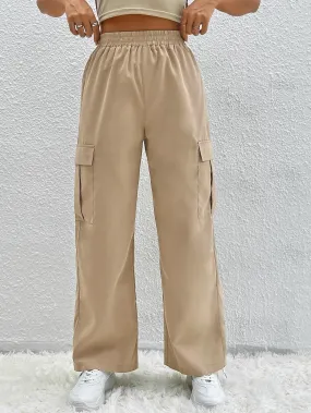 Pocket Side Button  Denim Cargo Pant