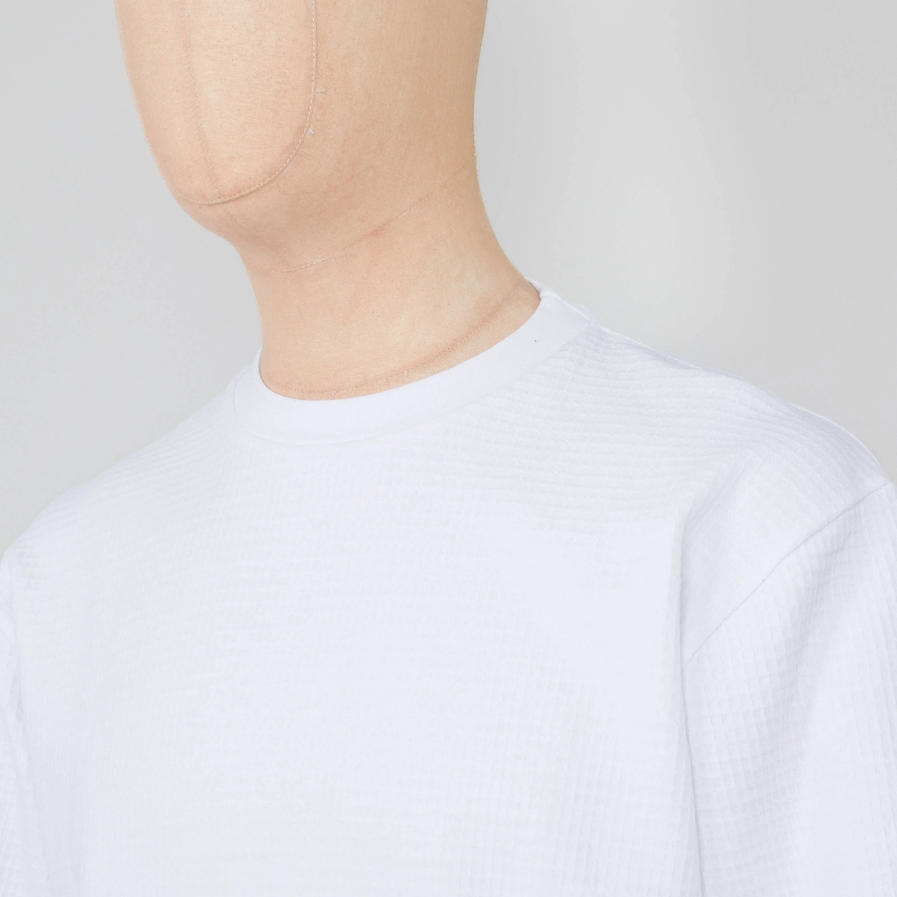 Power Goods Thermal Waffle LS Tee - White