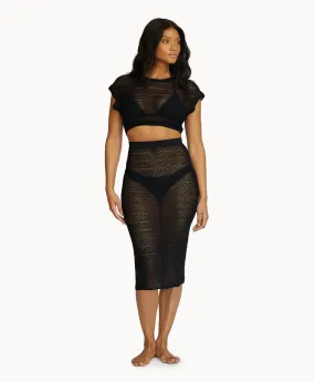 PQ Crochet Midi Skirt