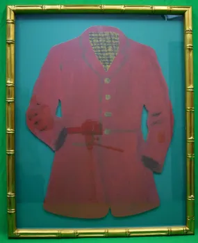 "Fox-Hunter Hand-Painted Red Coat On Wood Panel" (SOLD)