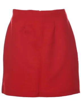 Red Pencil Skirt - M