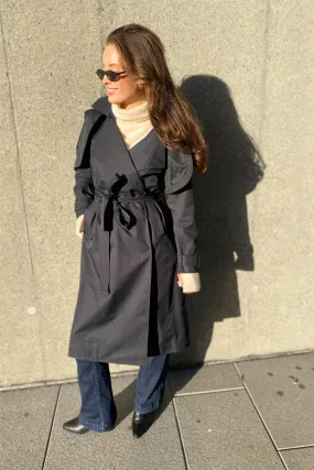 Regndråpe Trench Coat New Black