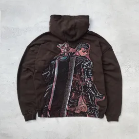 Retro trendy comic patchwork hoodie