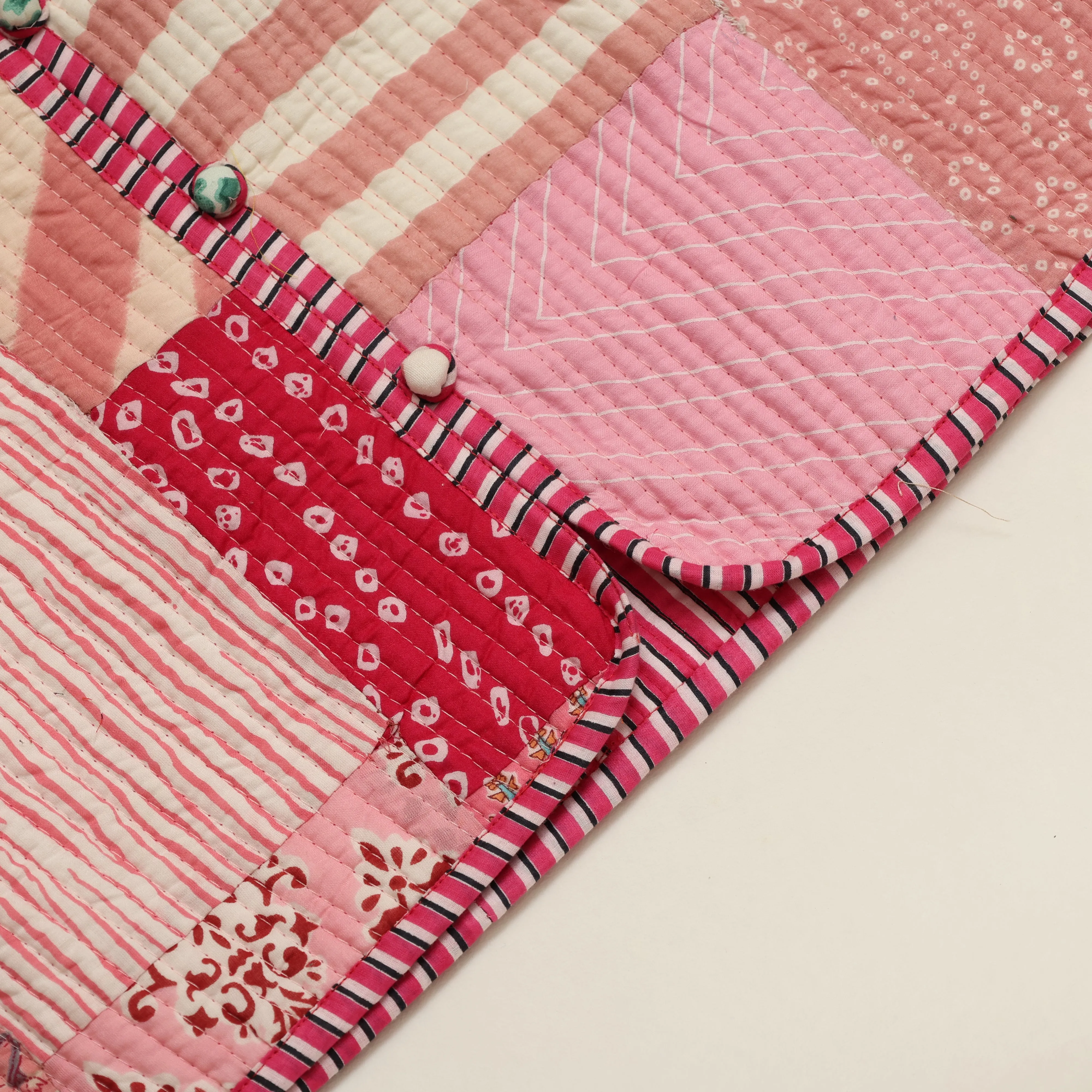 Reversible Quilted Jacket - Pink