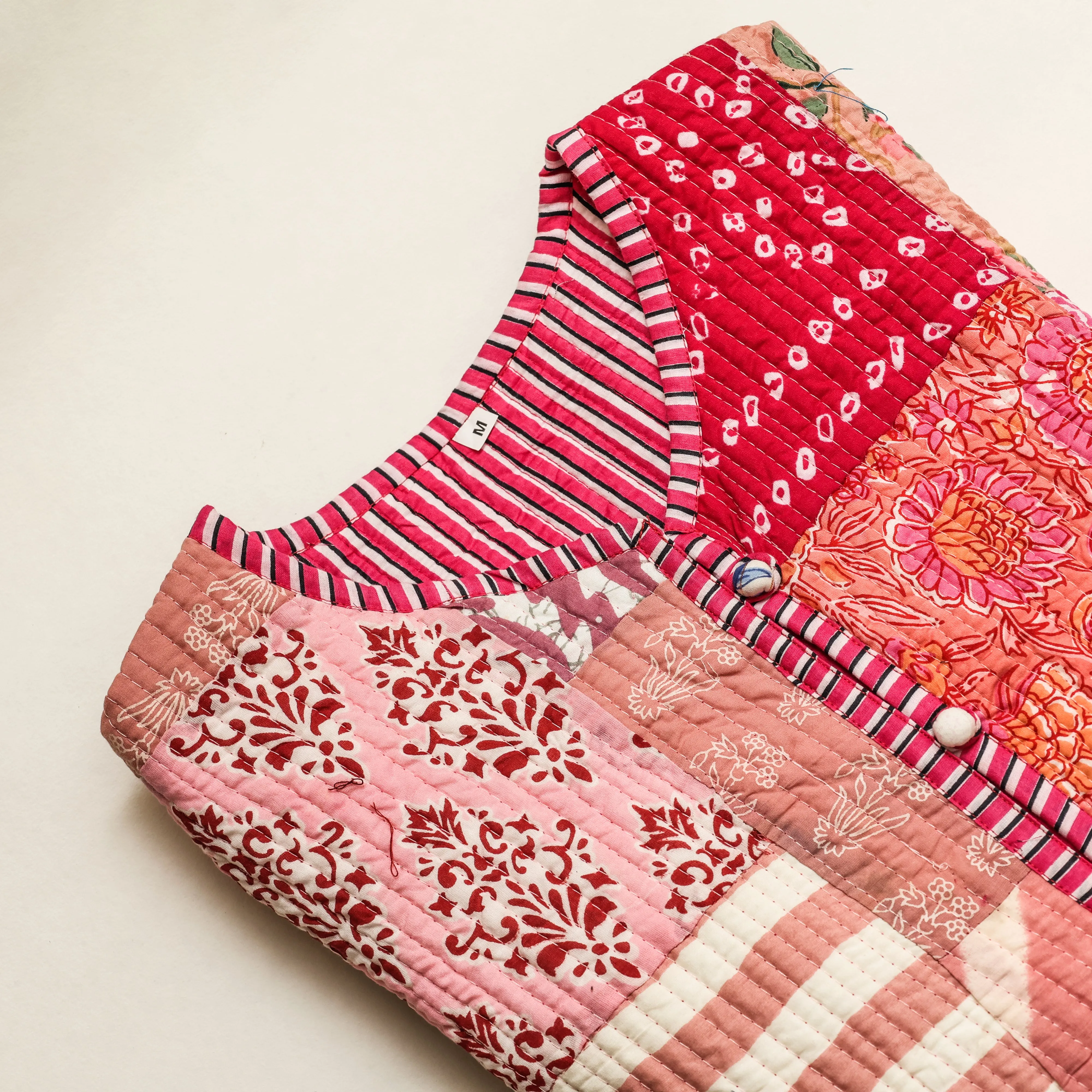 Reversible Quilted Jacket - Pink