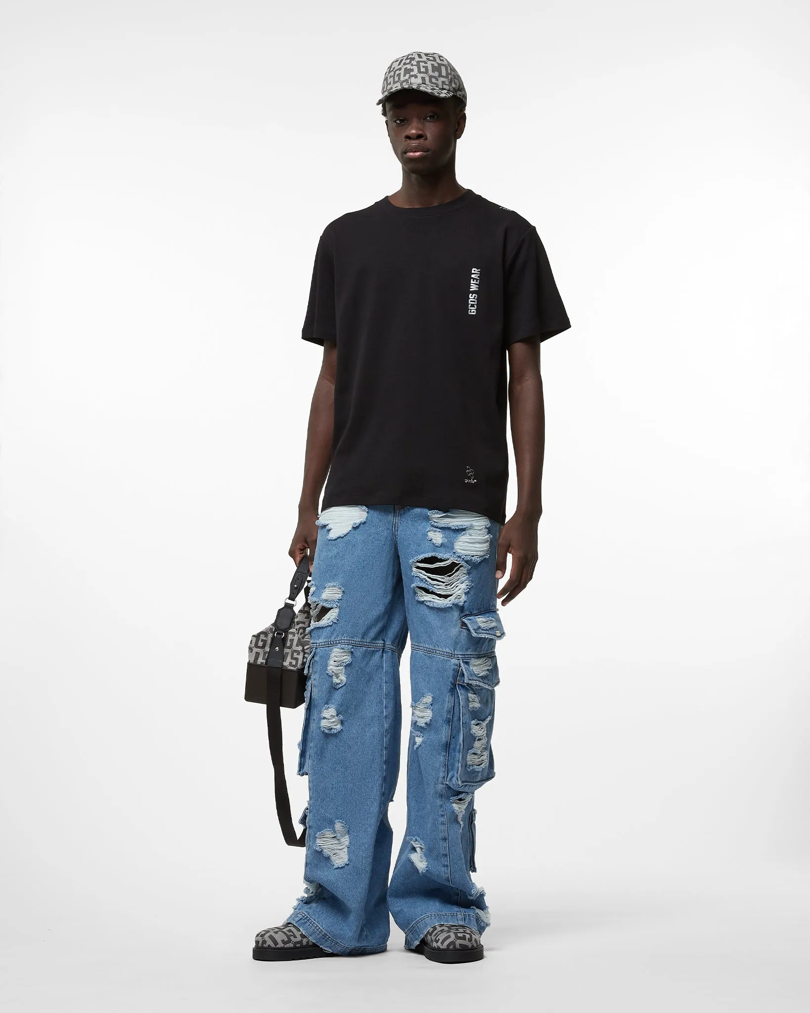 Ripped Ultracargo Denim Trousers