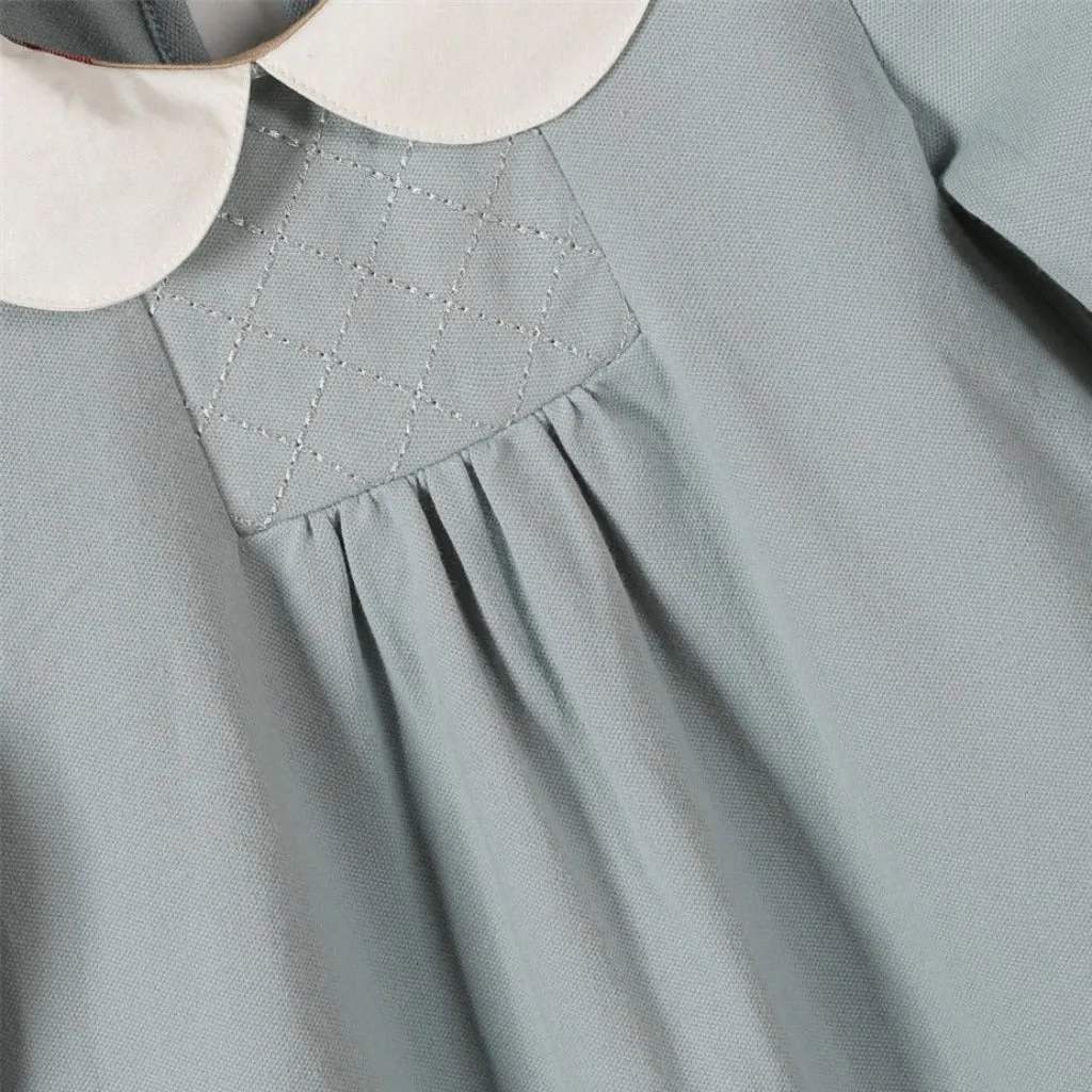 Sage Blue Girls’ Dress