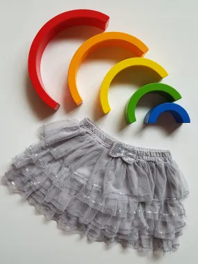 Silver party skirt
