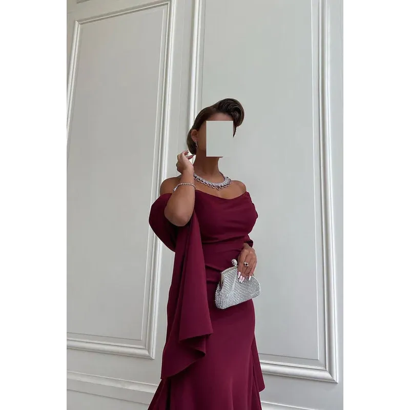 Simple Casual Scoop Sleeveless Mermaid Formal Party Prom Dress