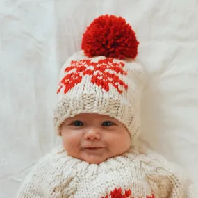 Snowflake Natural Beanie Hat