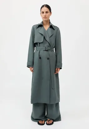 Soft Tailored Trench - Balsam Green