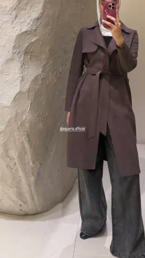 Suede Trench
