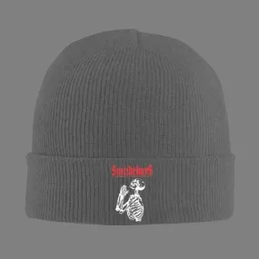 Suicideboys Tour Knit Beanie | Heather Grey Streetwear by Gothic Outlaws