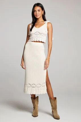 Suzi Midi Skirt Cream