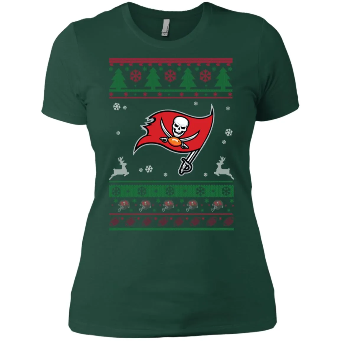 Tampa Bay Buccaneers Logo Football Teams Ugly Christmas Sweater Women T-Shirt
