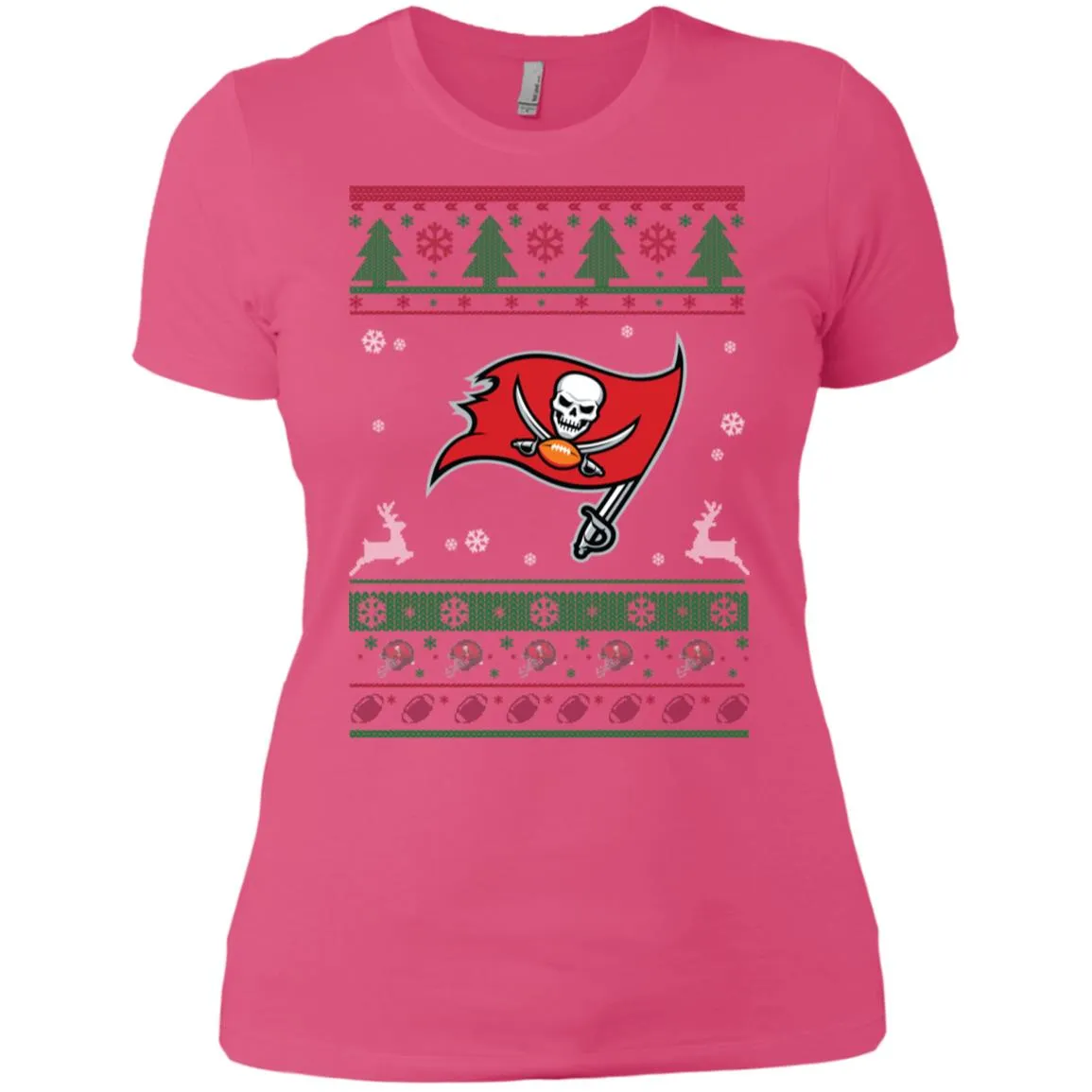 Tampa Bay Buccaneers Logo Football Teams Ugly Christmas Sweater Women T-Shirt