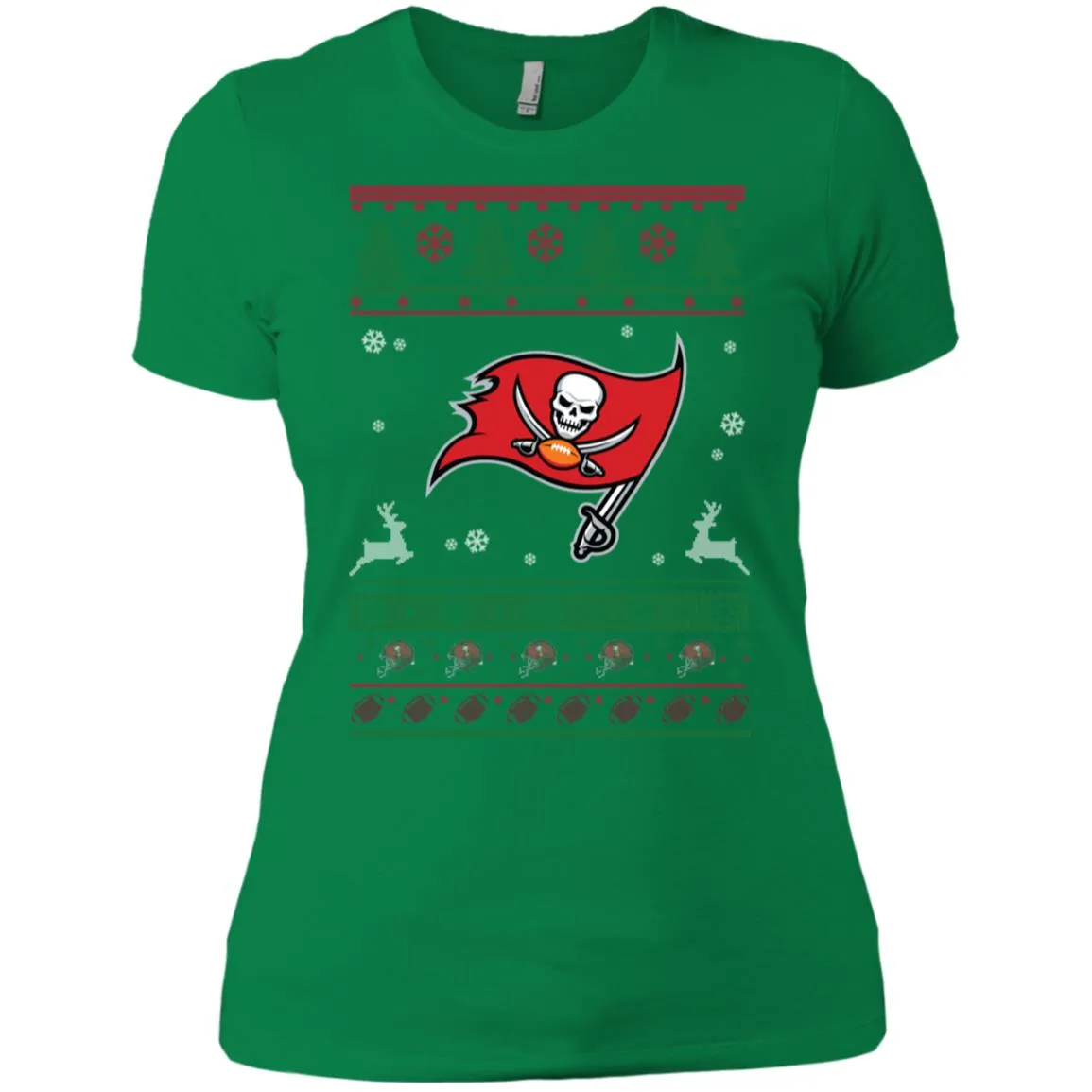 Tampa Bay Buccaneers Logo Football Teams Ugly Christmas Sweater Women T-Shirt