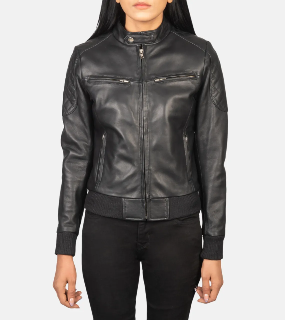 Tomachi Black Women's Leather Jacket