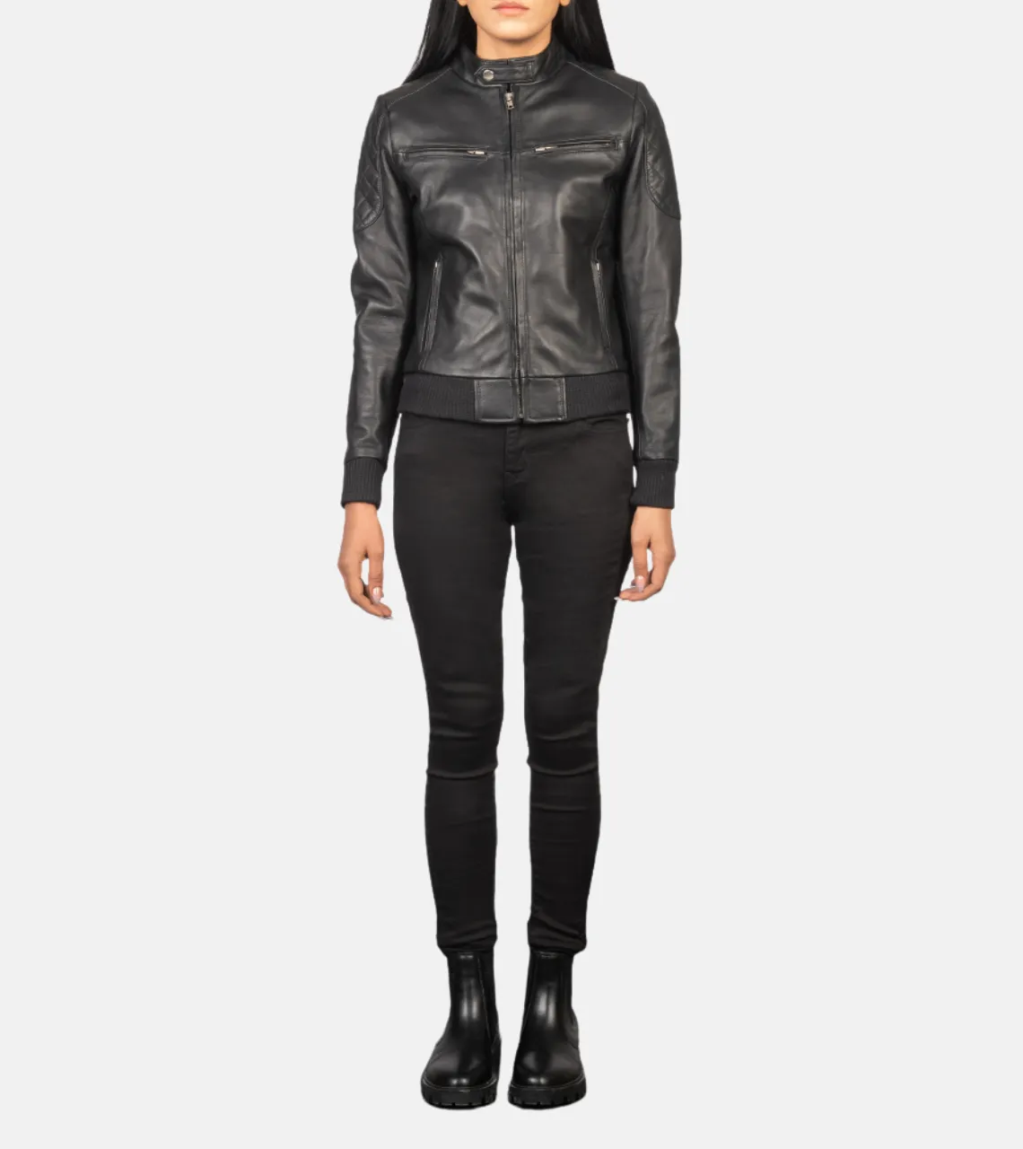 Tomachi Black Women's Leather Jacket