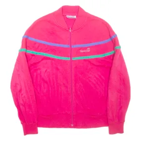 TRACK & COURT Womens Track Jacket Pink 90s L