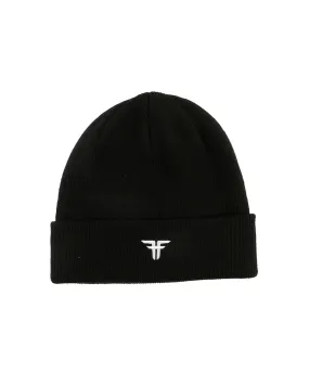 TRADEMARK EMBROIDERED BEANIE - BLACK