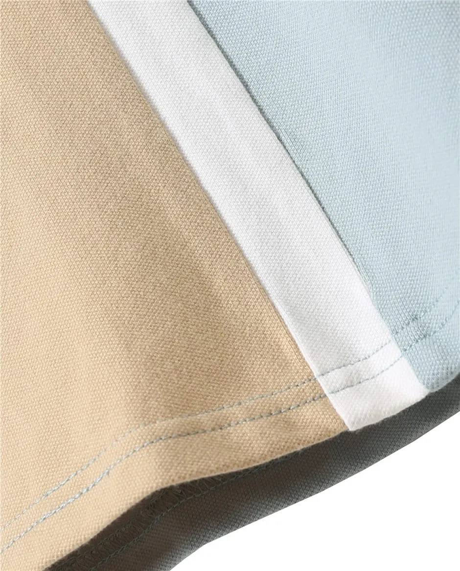 Trendy Polo Dress in Sage Blue