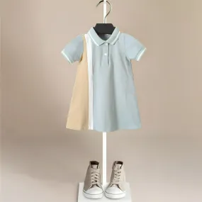 Trendy Polo Dress in Sage Blue