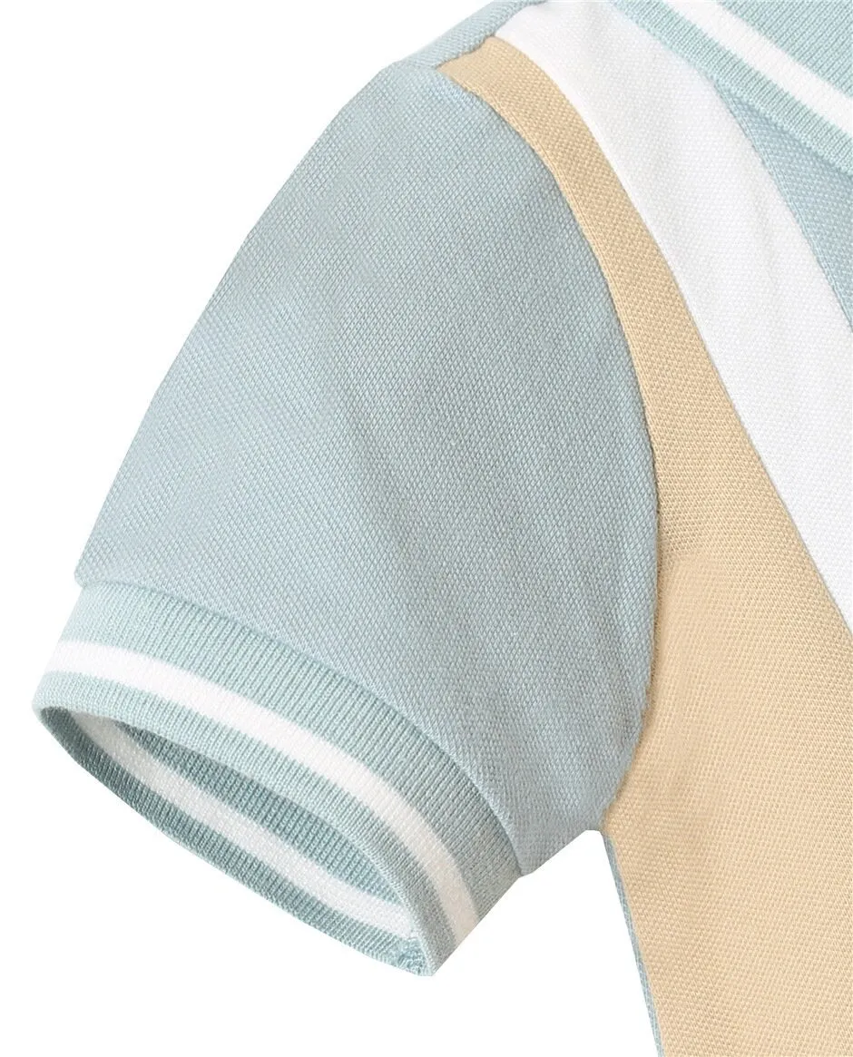 Trendy Polo Dress in Sage Blue