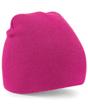 Two-tone pull-on beanie | Fuchsia