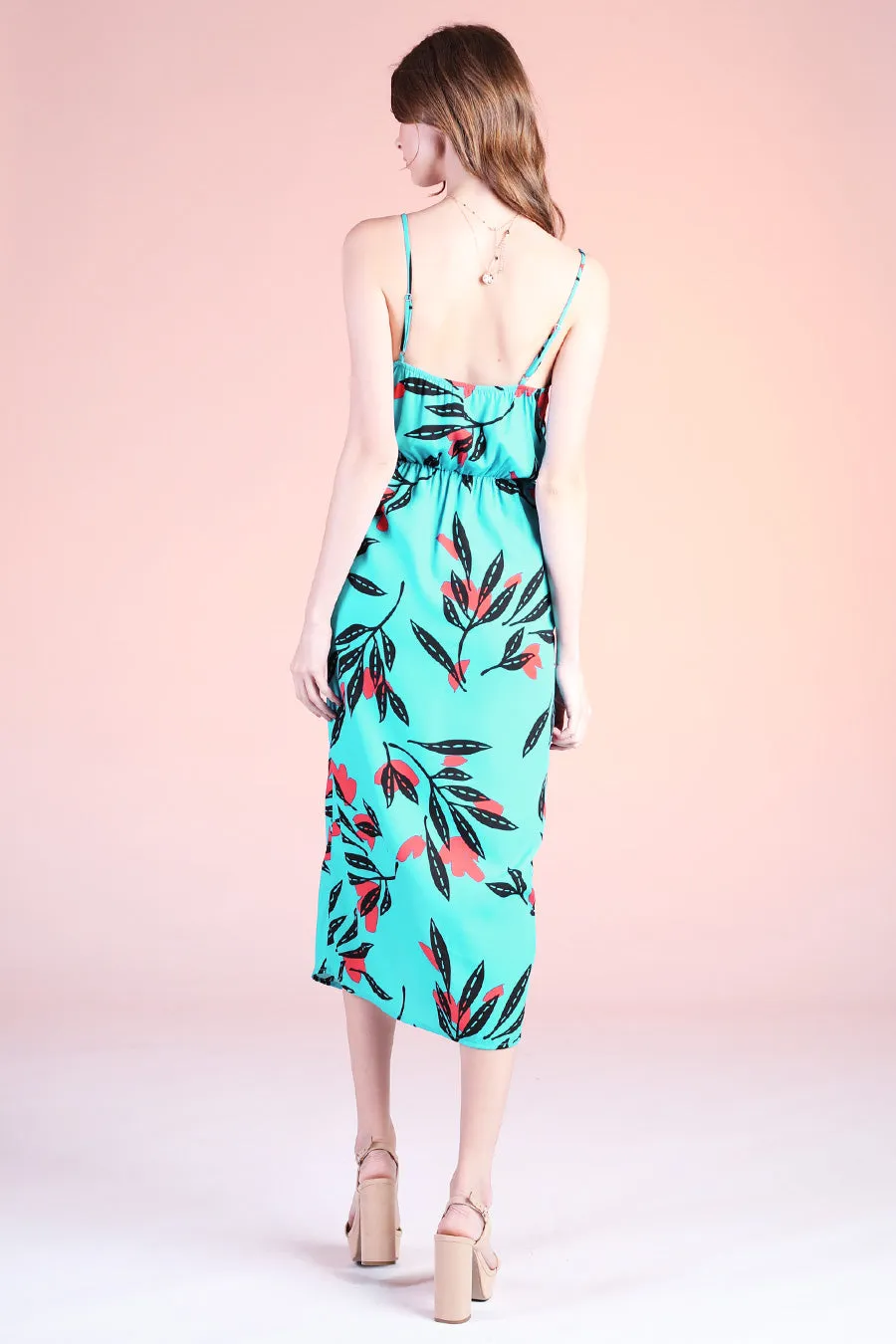 Tyche Havana Fern Wrap Skirt Midi Dress
