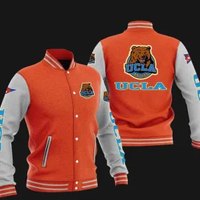 UCLA Bruins Orange and Gray Baseball Varsity Jacket USA