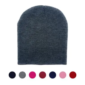 Unbranded Beanies Caps Toboggan Short Uncuffed Soft Knit in Bulk Multi-Color Plain Blank Wholesale Lot