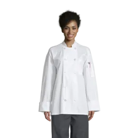 Uncommon Threads Poplin Chef Coat W/Mesh Back 2XL White Unisex 65/35 Poly/Cotton Poplin