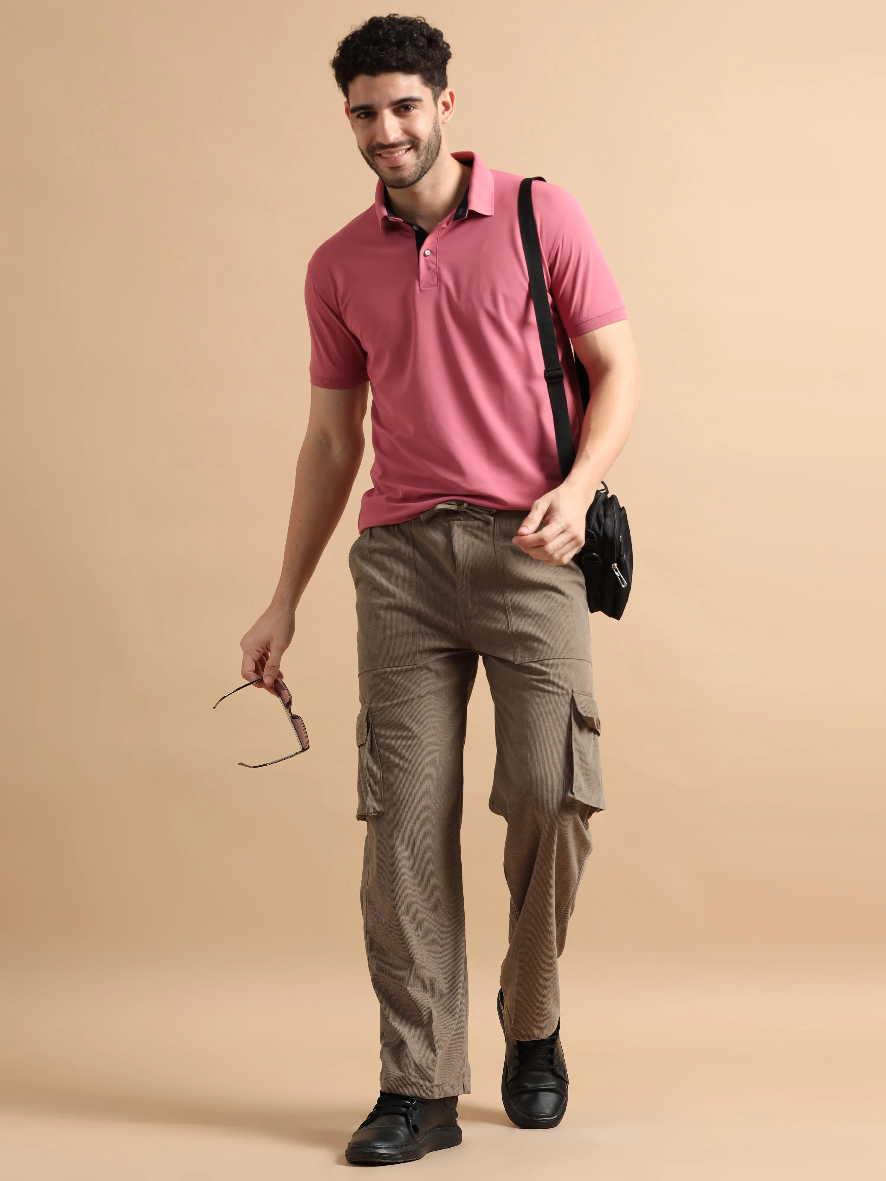 Utility Relaxed Fit Cargo Pant - Tan