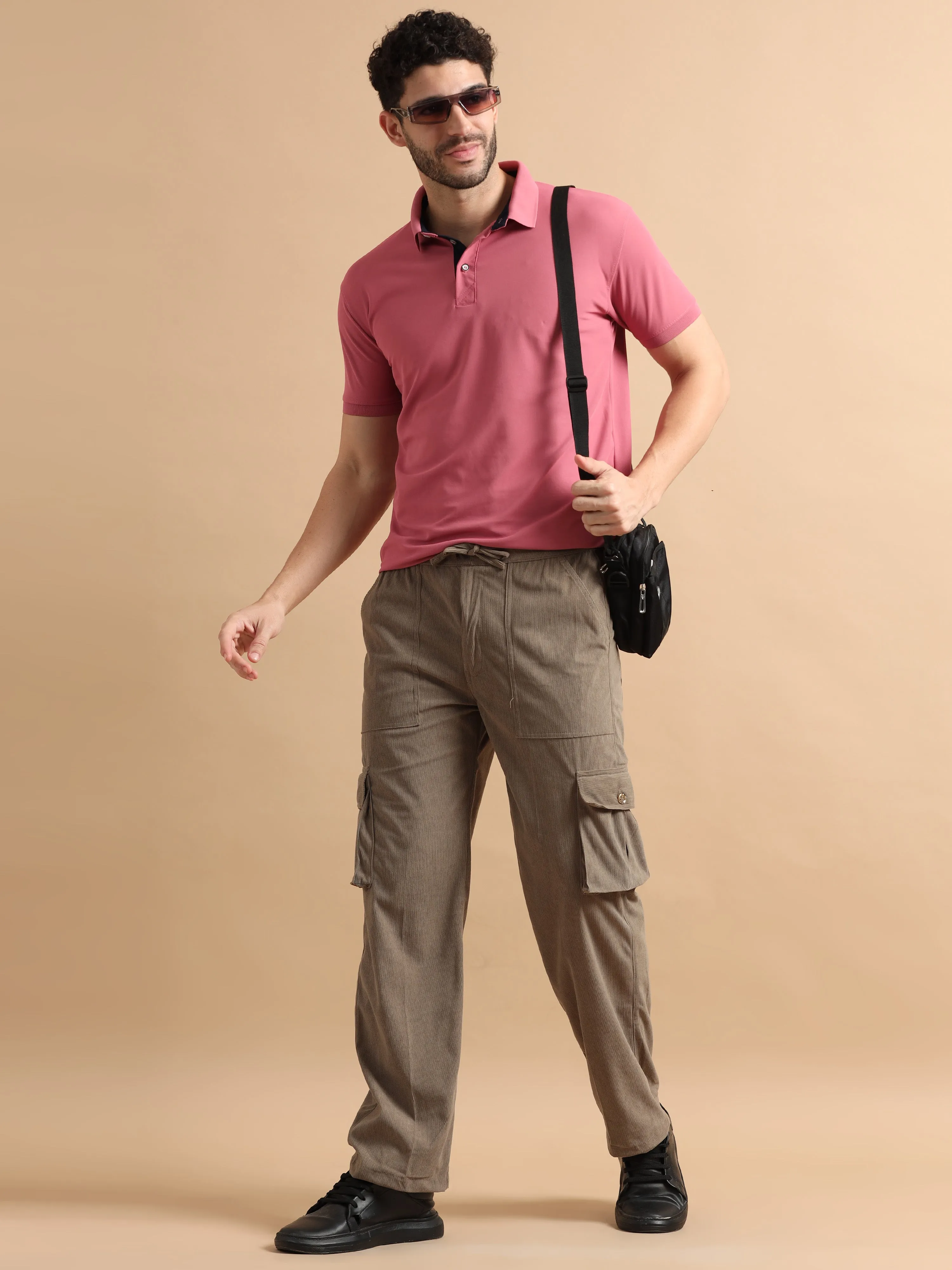 Utility Relaxed Fit Cargo Pant - Tan
