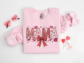 Valentine's Day Mama Crewneck Sweatshirt