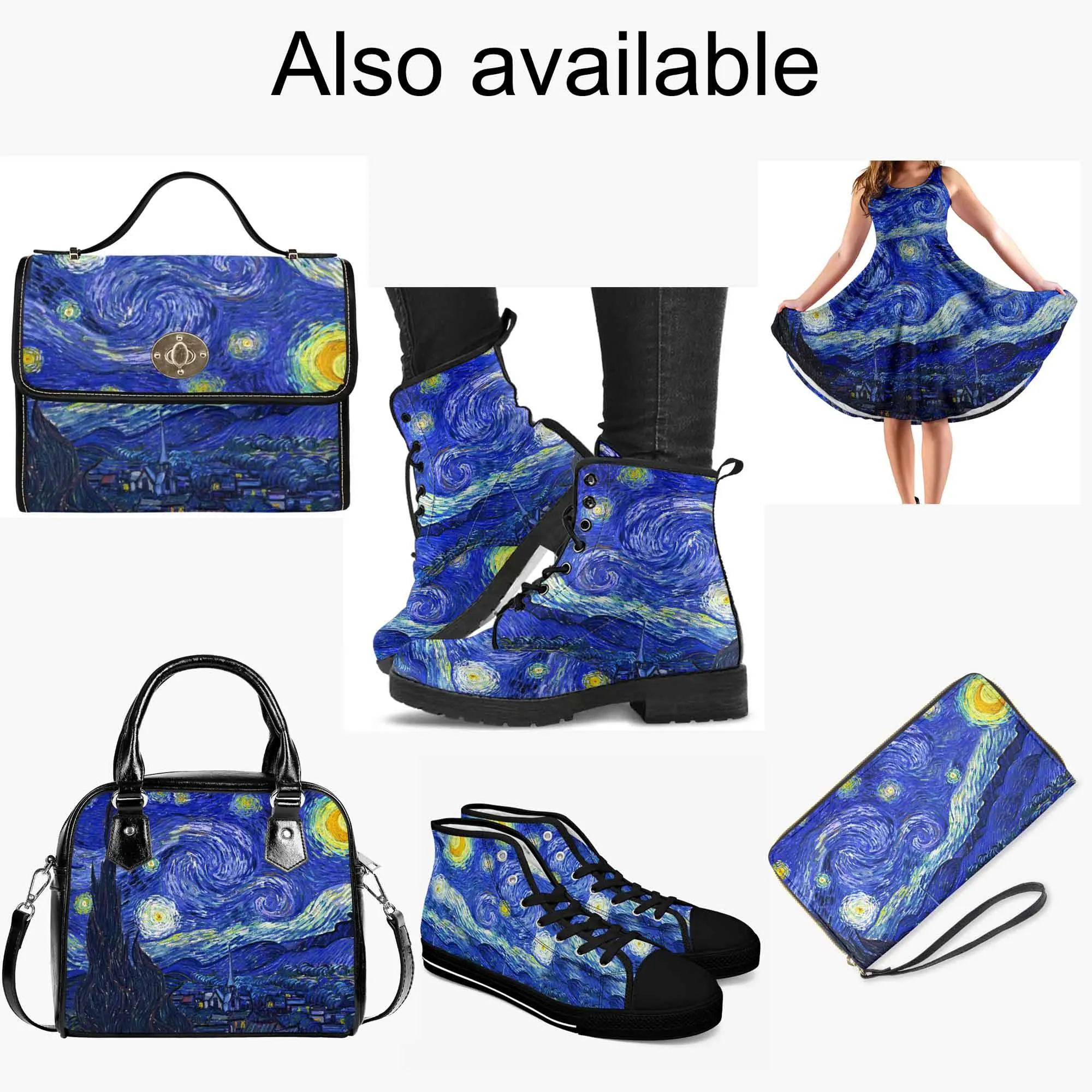 Van Gogh Starry Night Full Skirt - Art Party Rockabilly Full Skirt