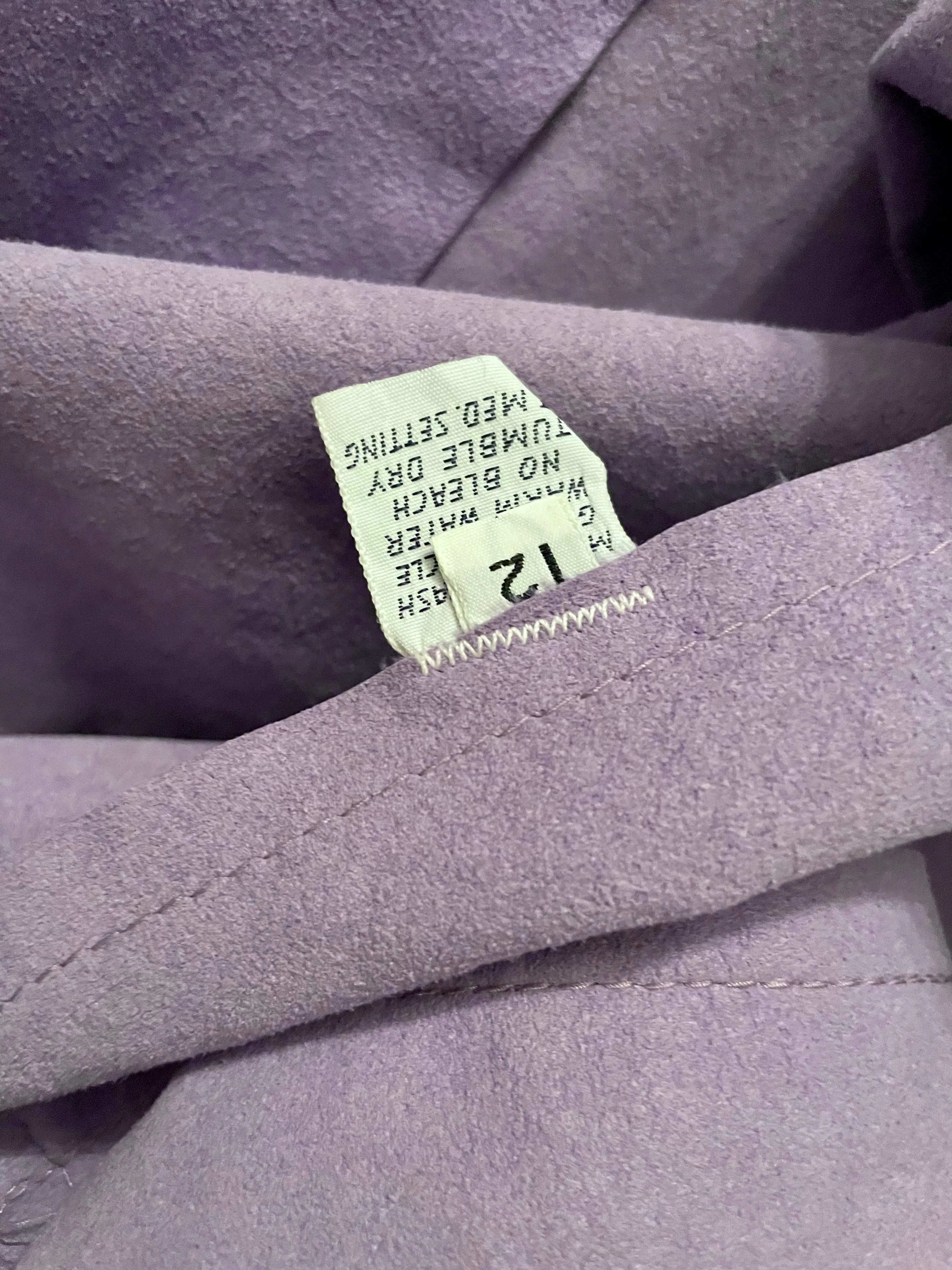 Vintage 1970’s Purple Suede Sleeveless Button Up Front Dress