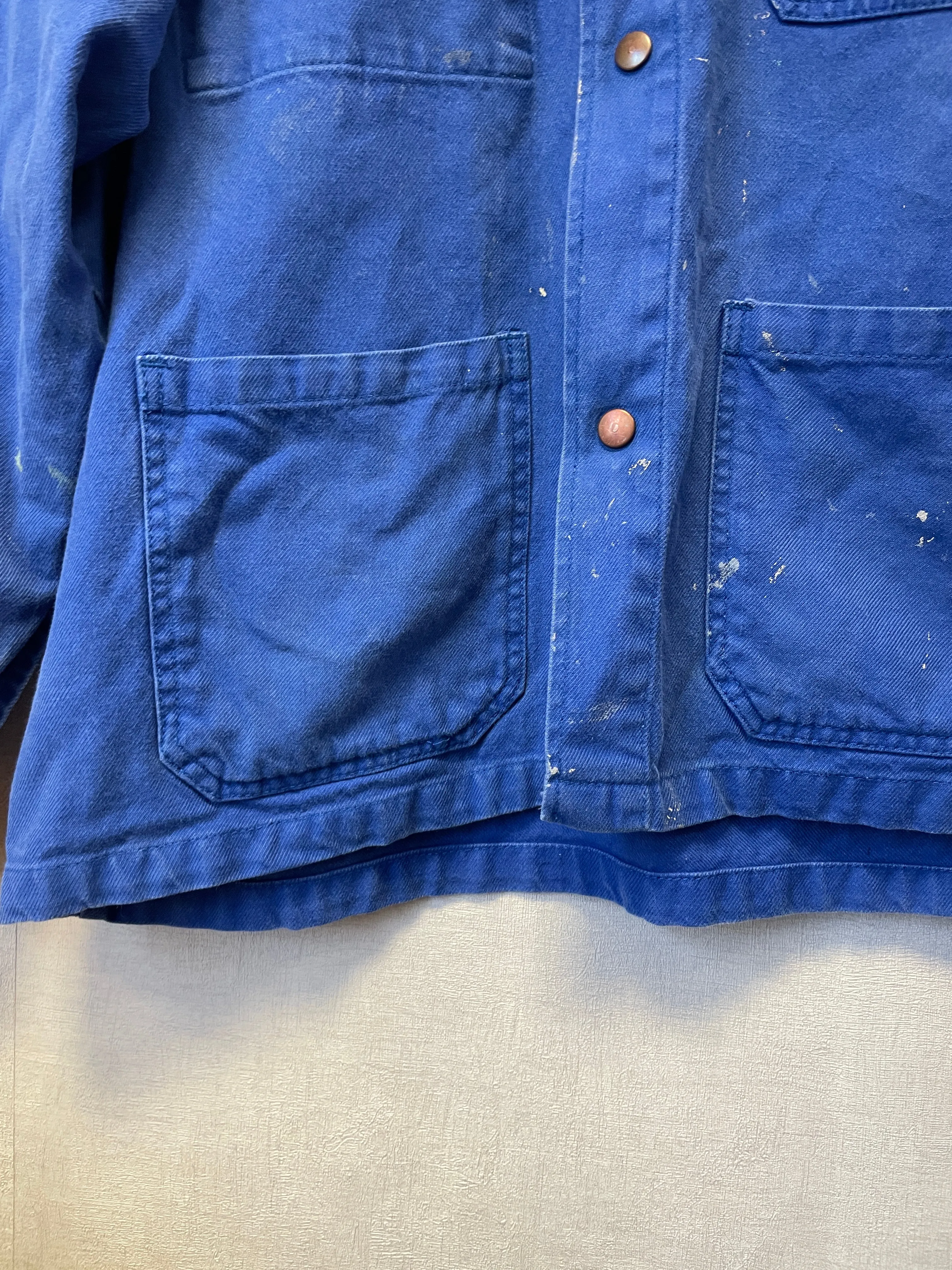 Vintage Cobalt Patched Jacket
