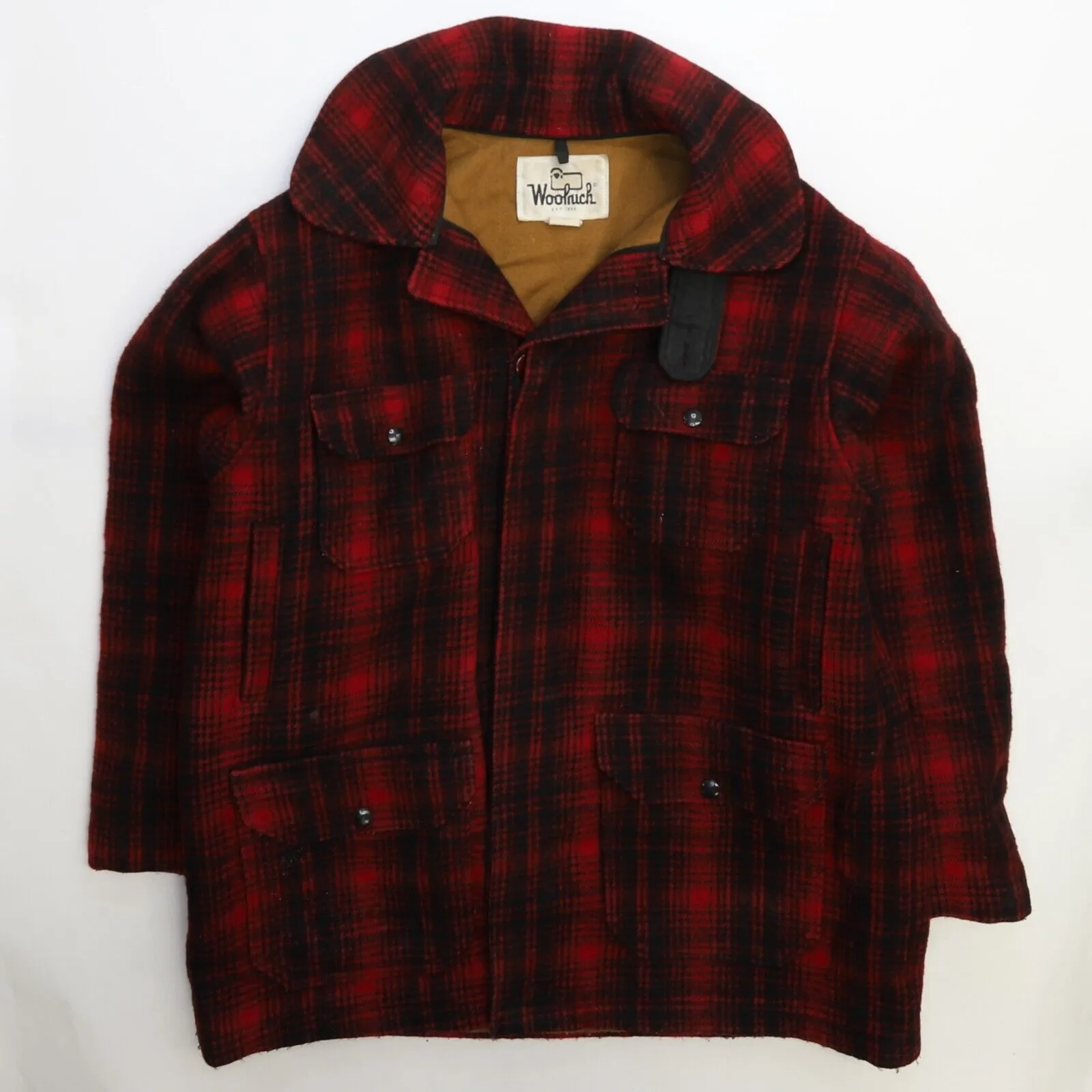 Vintage Woolrich Mackinaw Wool Hunting Coat Jacket Size 44