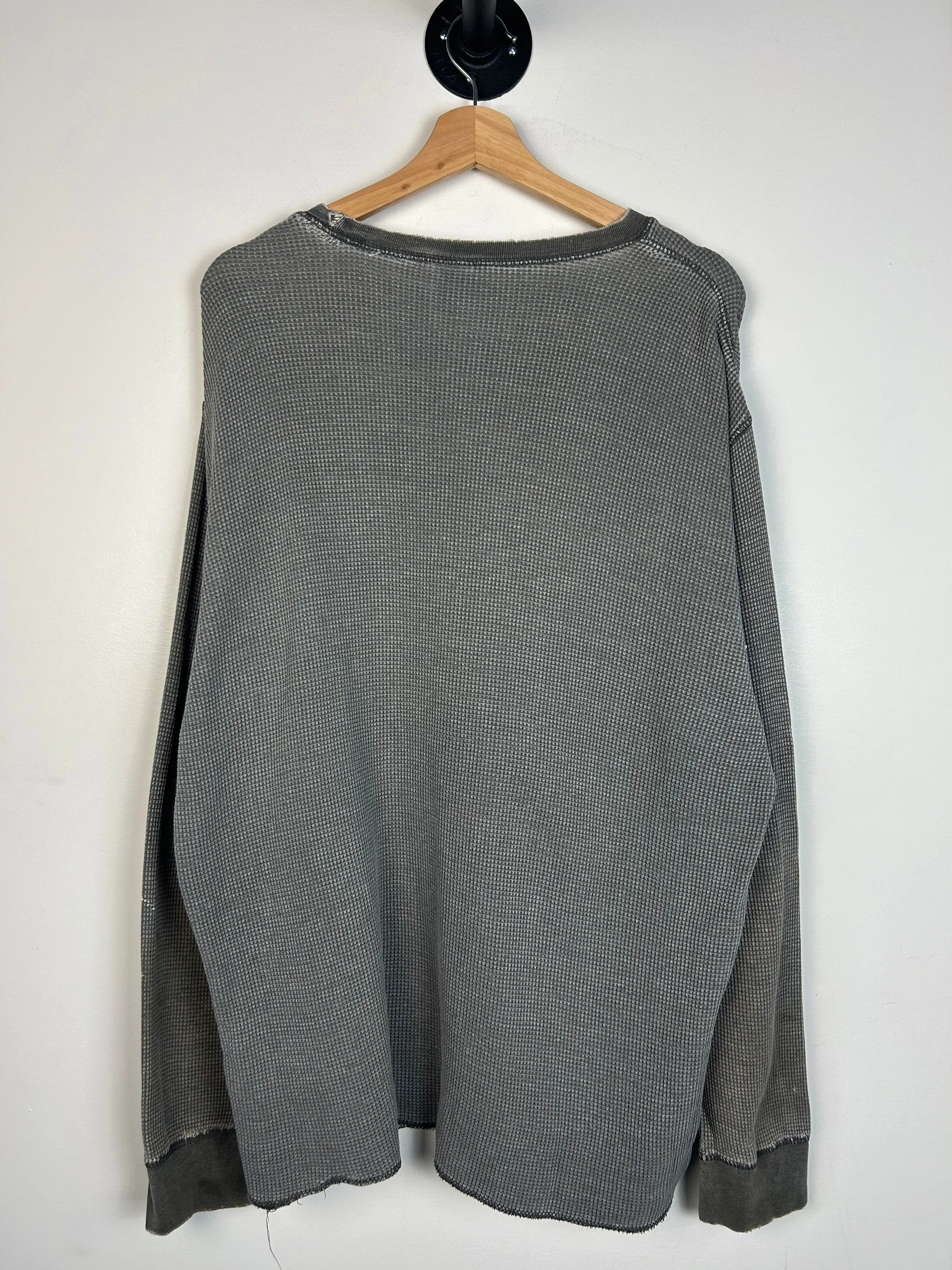 Vintage Y2K Faded Grey Thermal Long Sleeve