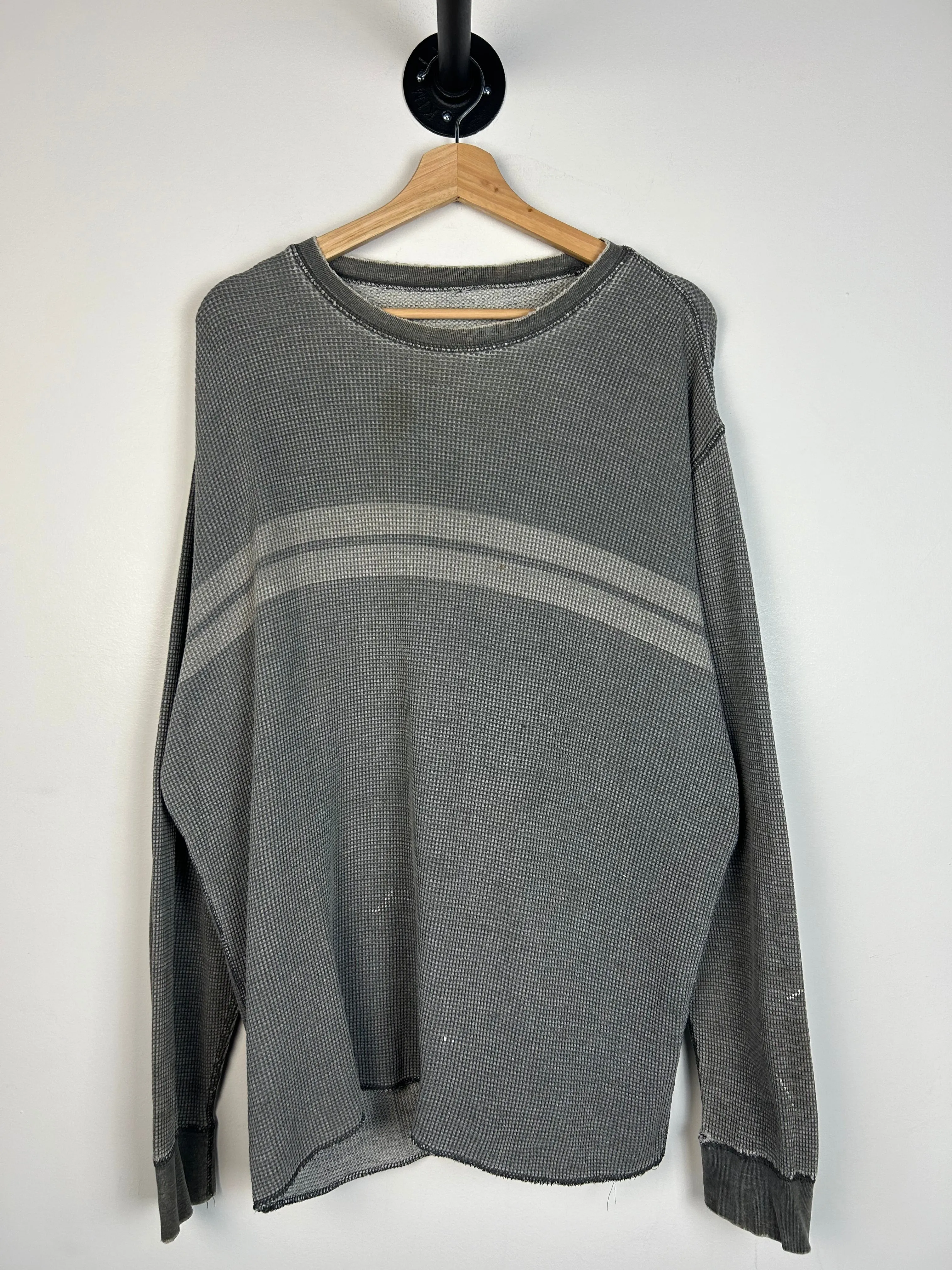 Vintage Y2K Faded Grey Thermal Long Sleeve