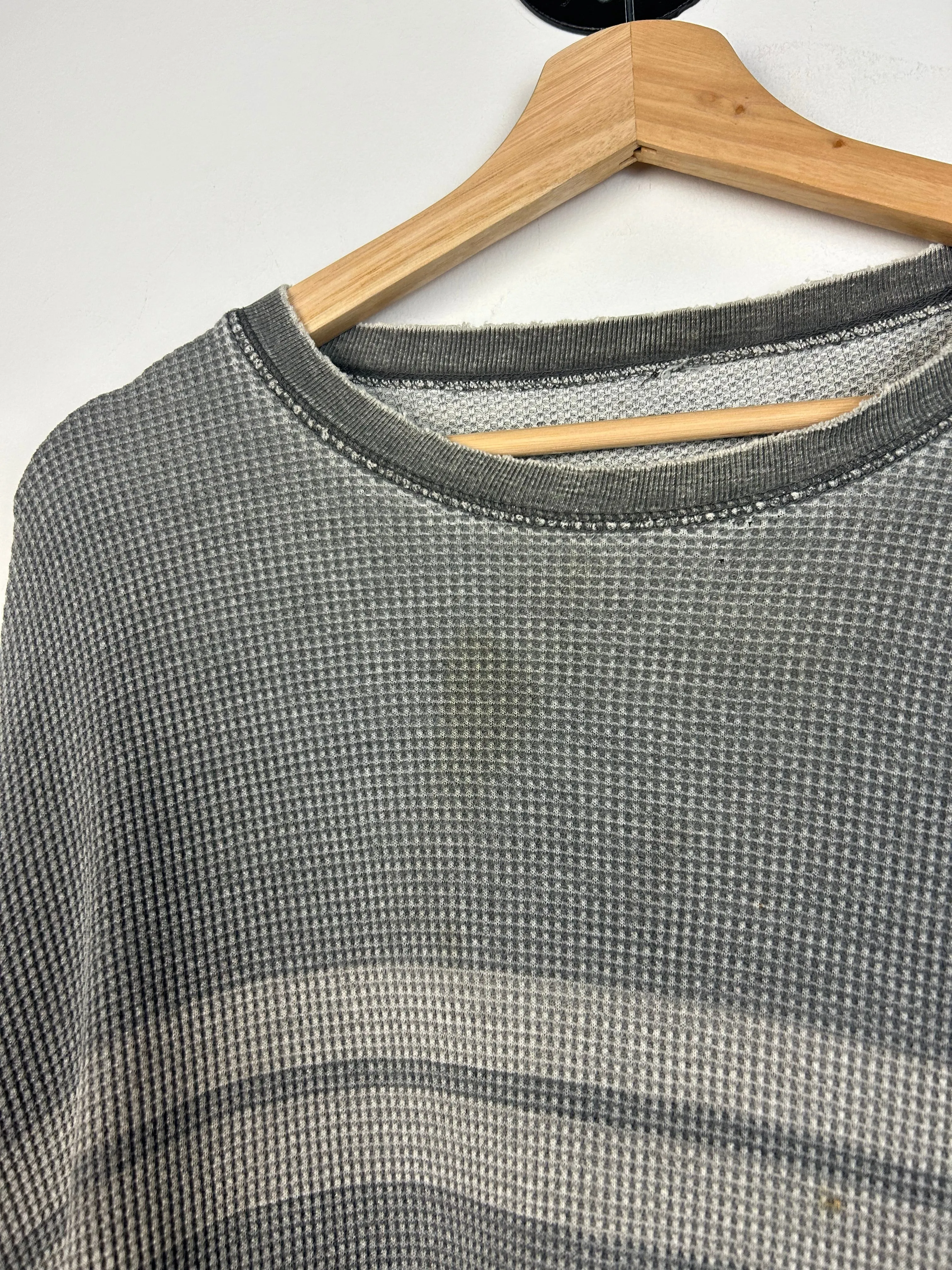 Vintage Y2K Faded Grey Thermal Long Sleeve