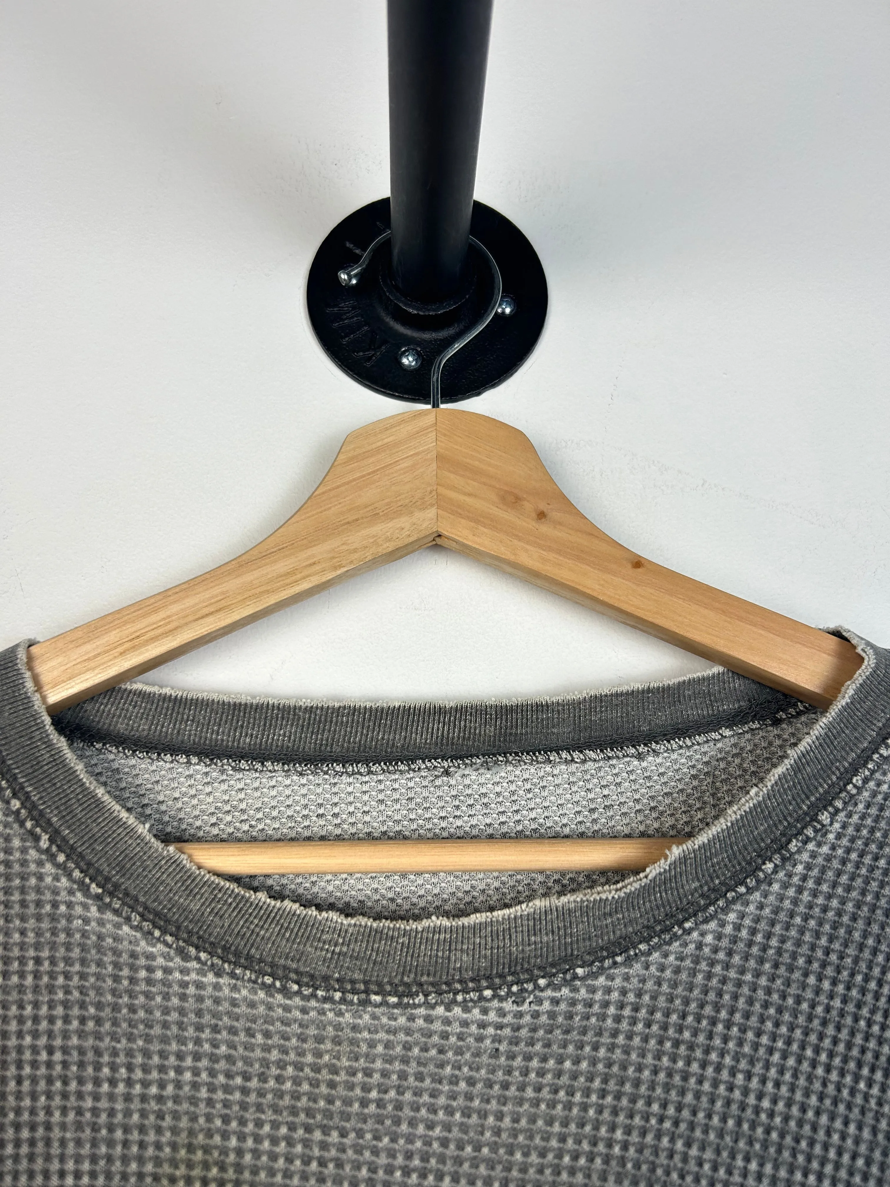 Vintage Y2K Faded Grey Thermal Long Sleeve