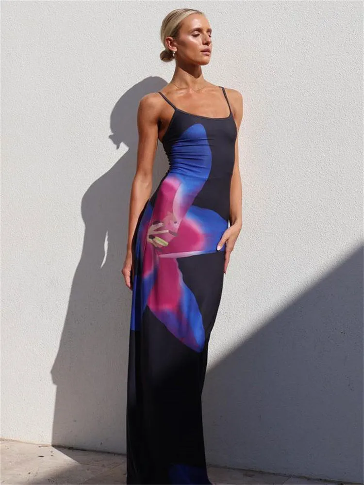 Vvsha Melisa Large Floral Maxi Dress