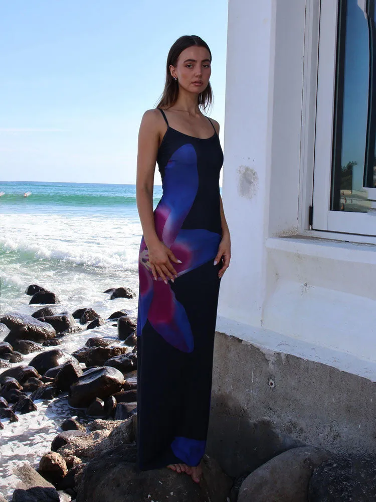 Vvsha Melisa Large Floral Maxi Dress