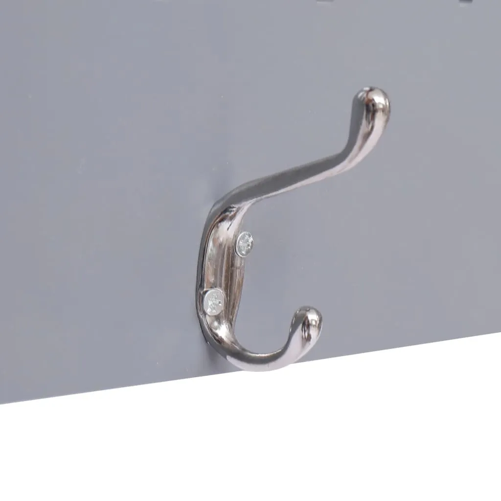Wall Mounted Coat Rack FAMILY Grey 74x29.5 cm