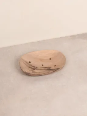 Walnut Wood Soap Dish, 5 Hole