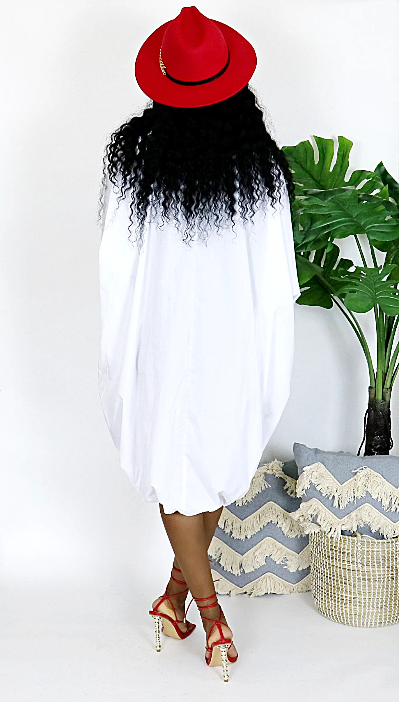 White shirt dress